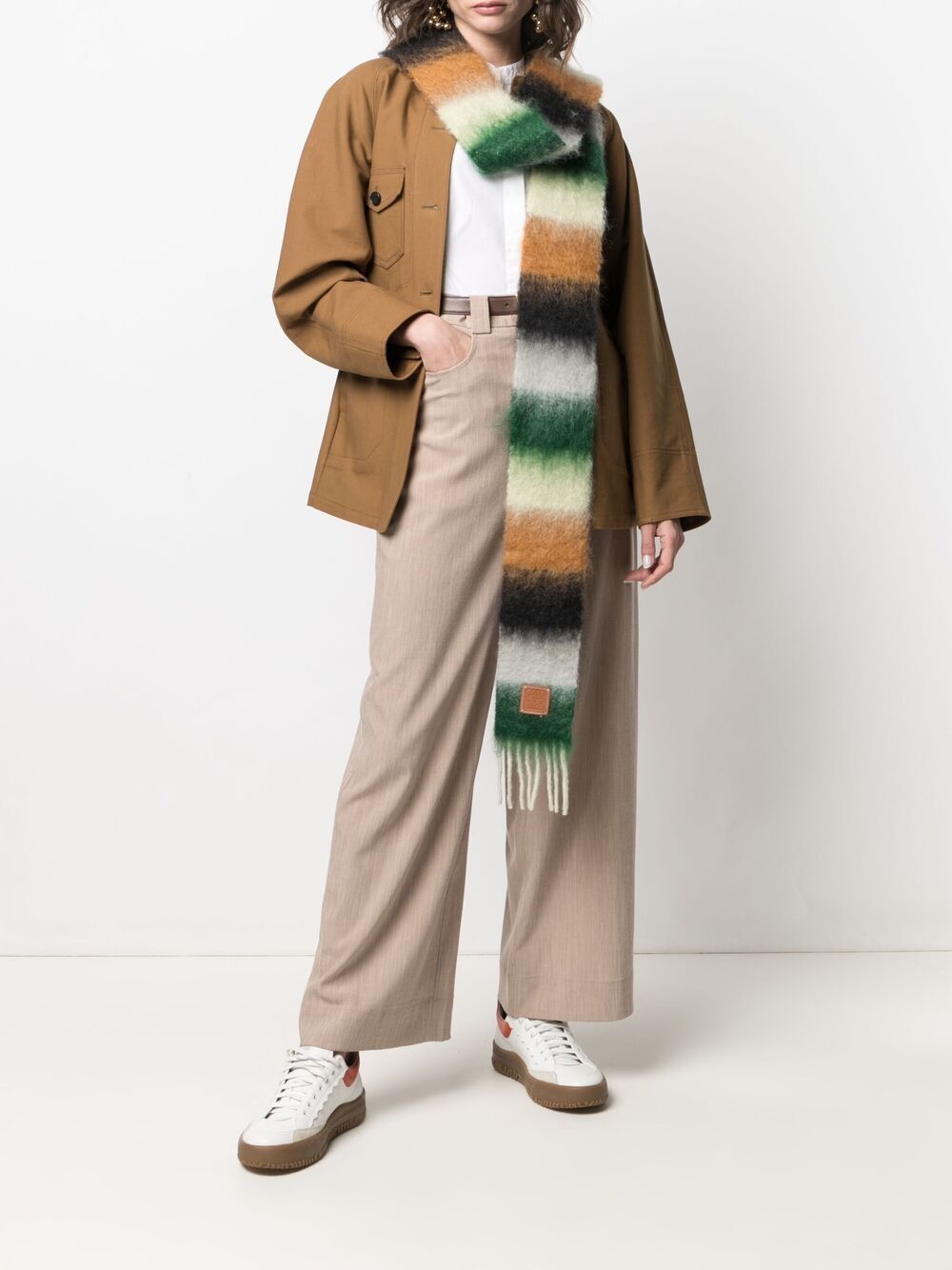 фото Loewe striped knit scarf