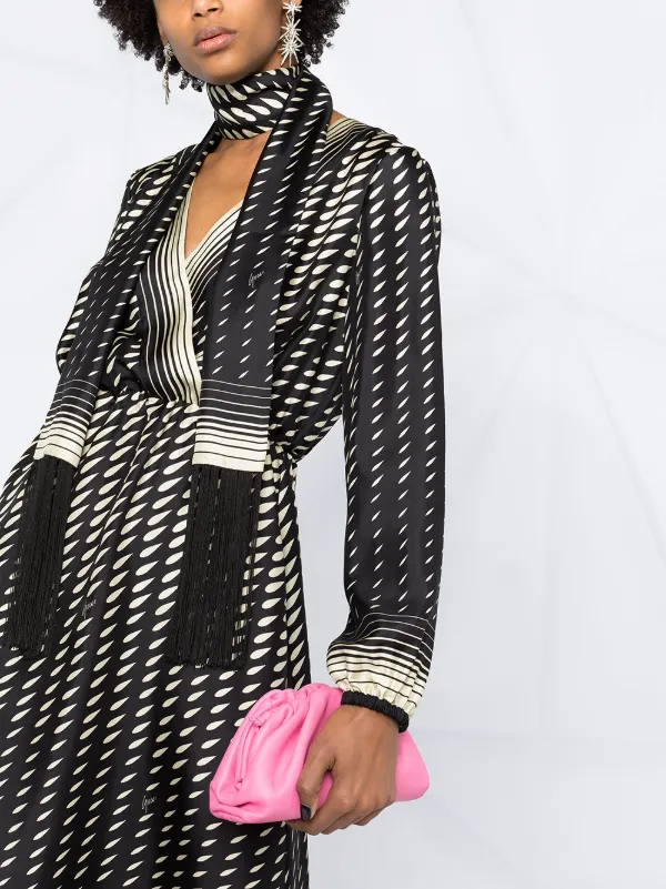 wrap style midi dress