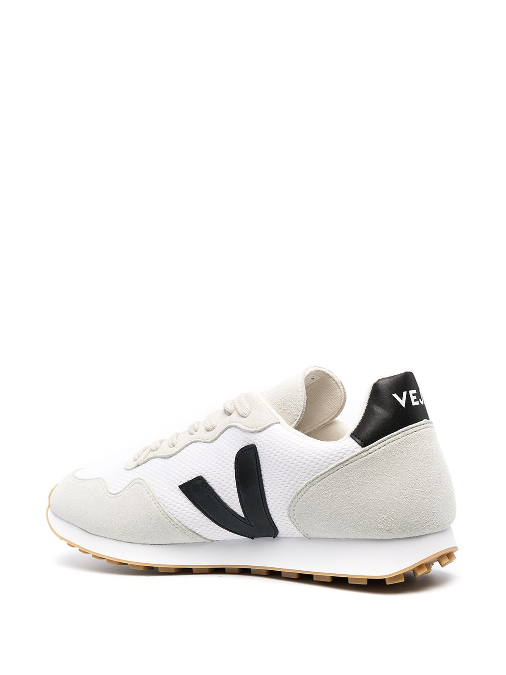 Shop Veja Logo Patch Sneakers In White