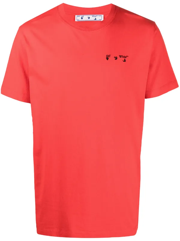 off white embroidered logo t shirt