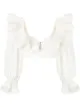 Imagem 1 de ZIMMERMANN Blusa cropped ombro a ombro com babados