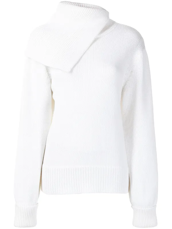 white jumper turtleneck