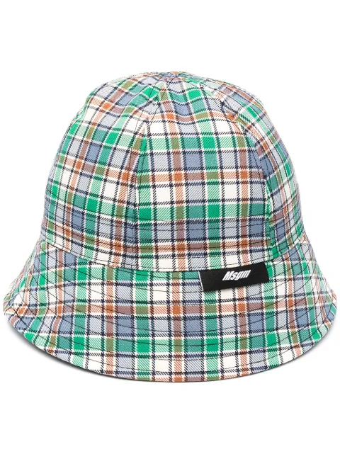 MSGM check-print bucket hat