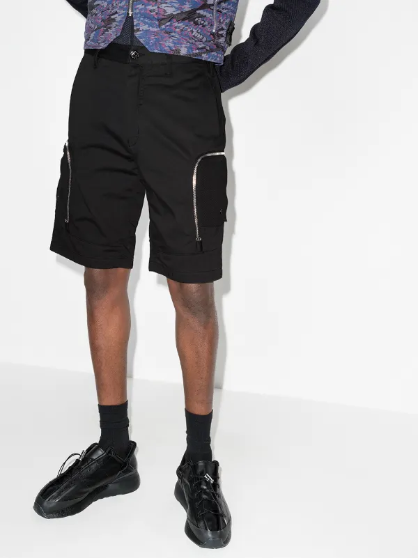 Stone Island Shadow Project Zipped Details knee-length Shorts