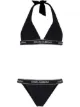 Image 1 of Dolce & Gabbana halterneck logo tape bikini