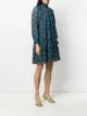 Sea lurex-threaded tiered dress
