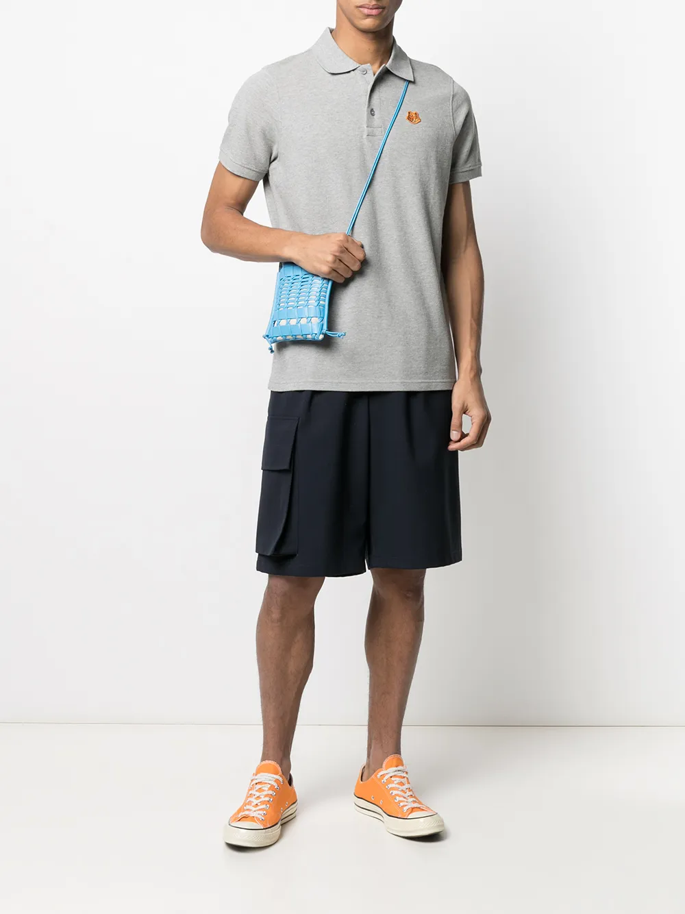 фото Kenzo рубашка поло с нашивкой