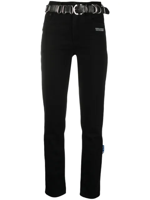Off-White jeans rectos con cinturón