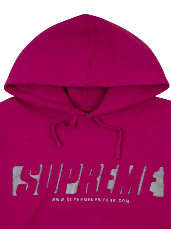 supreme reflective cutout hoodie