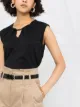 Brunello Cucinelli monili keyhole neck top