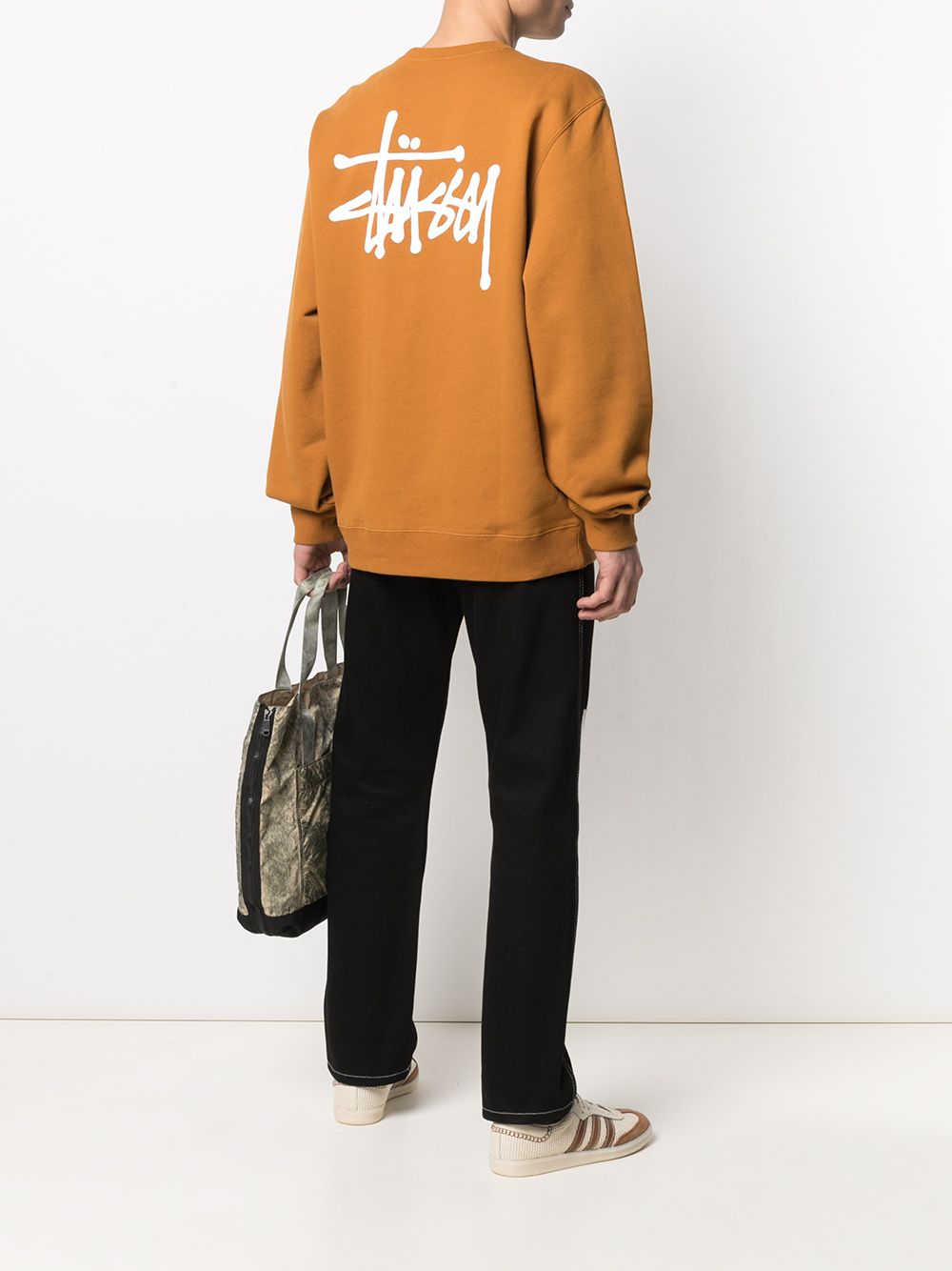 фото Stussy толстовка с круглым вырезом и логотипом