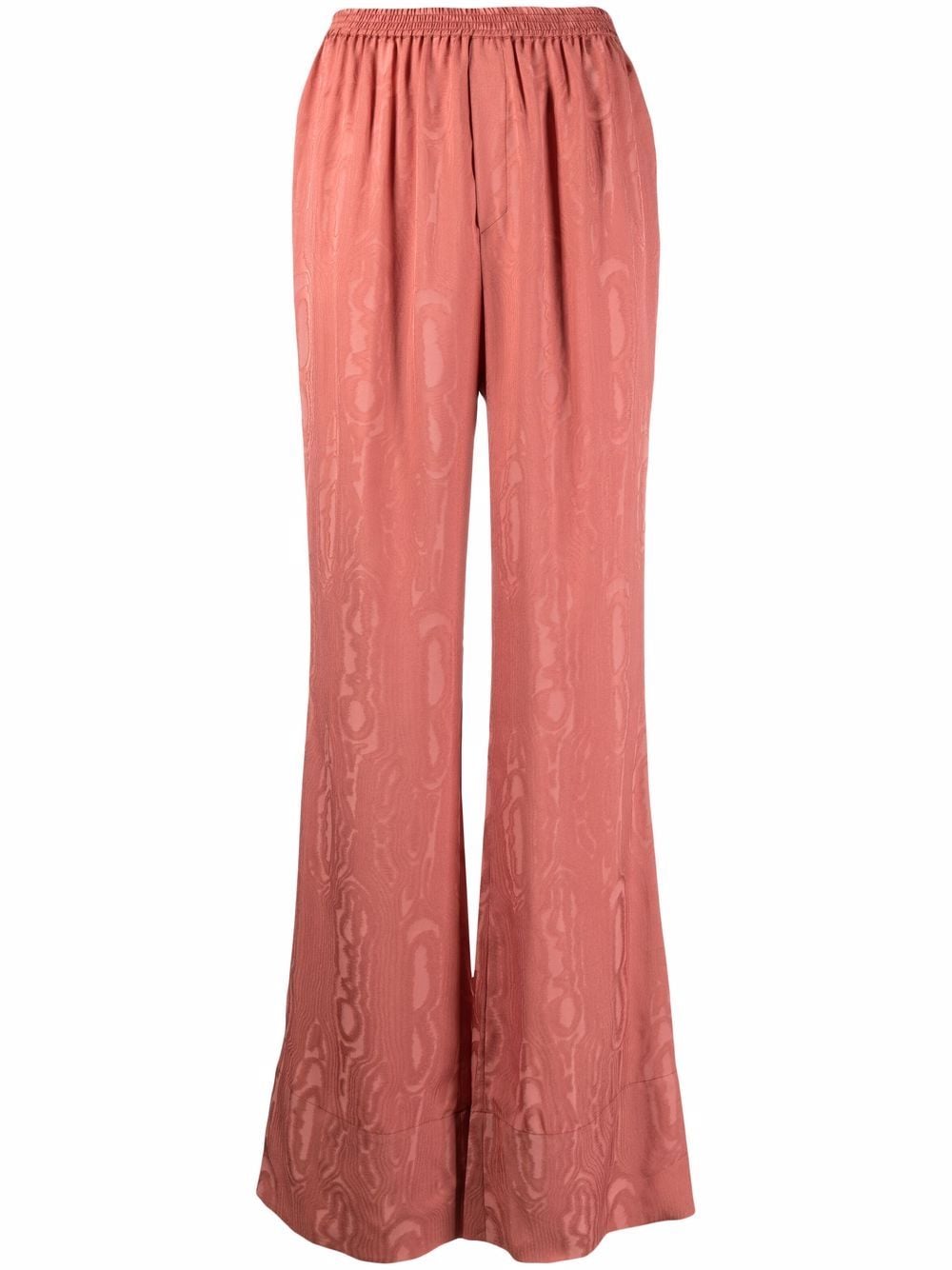 Aeron Jacquard Flared Trousers In Rot