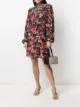 Image 2 of Saloni floral print silk mini dress