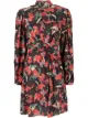 Image 1 of Saloni floral print silk mini dress