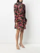 Saloni floral print silk mini dress