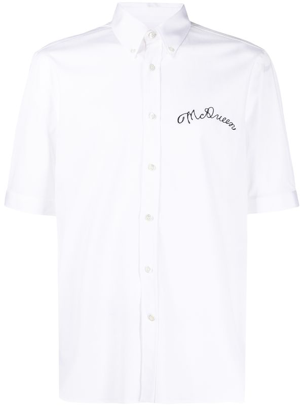 alexander mcqueen embroidered shirt