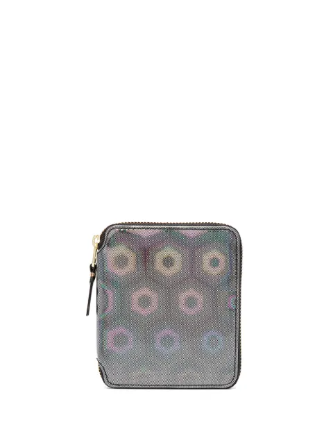 Comme Des Garçons Wallet holographic zipped wallet