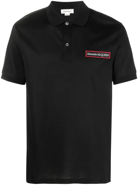 Alexander McQueen logo-patch polo shirt