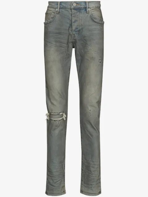 Purple Brand distressed-look mid-rise jeans