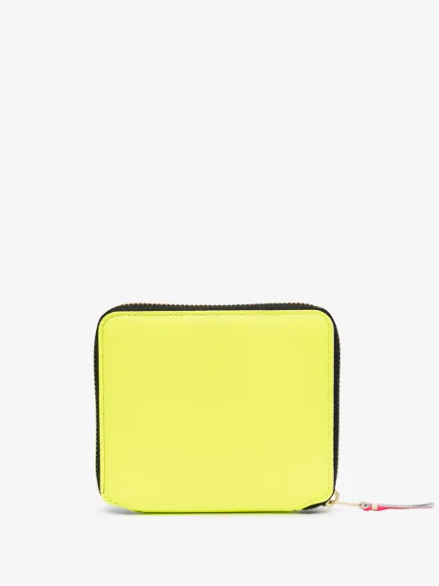 Comme Des Garçons Wallet Super Fluo pung med lynlås