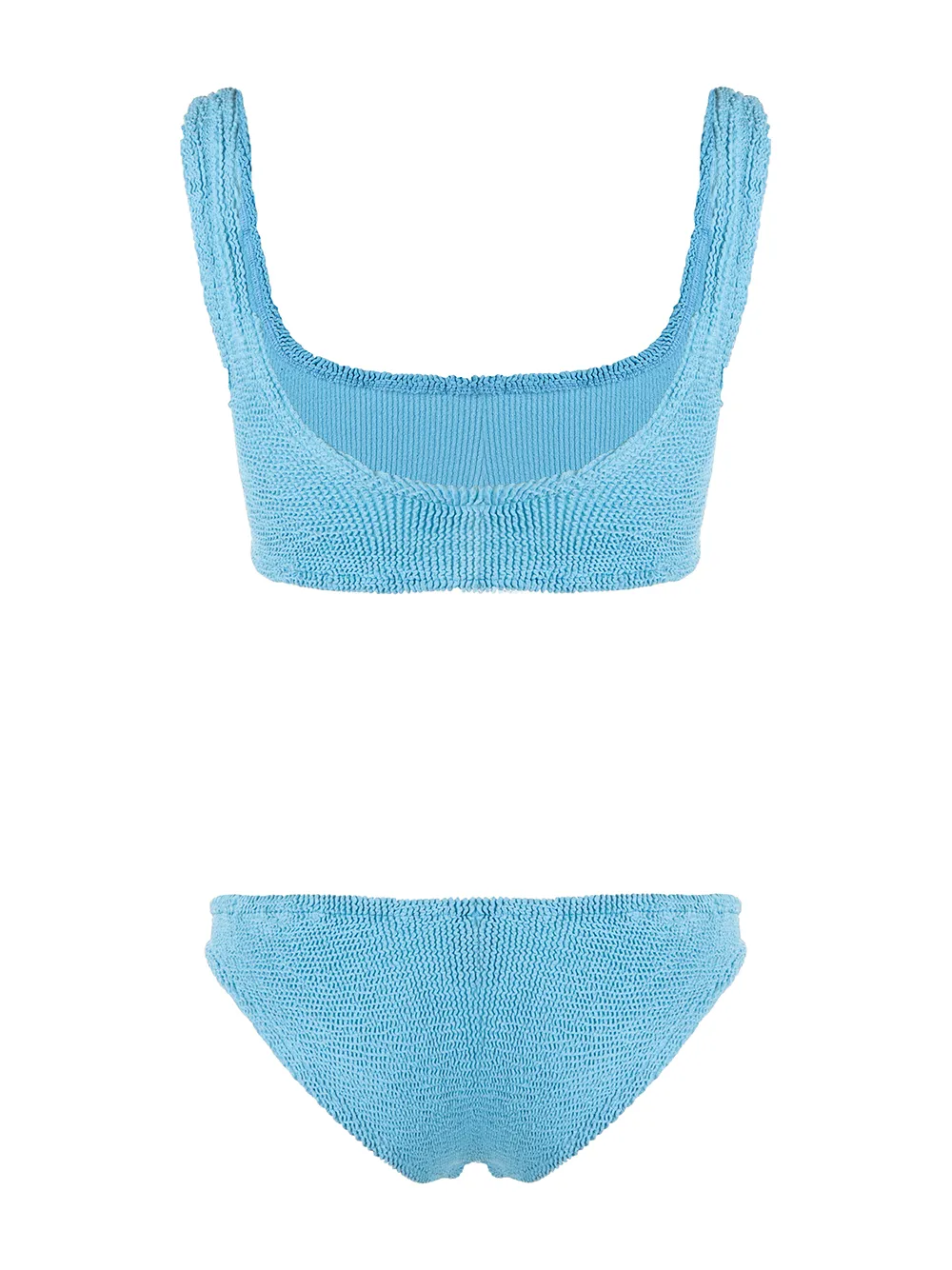 Shop Hunza G Xandra Crinkled Bikini Set In Blue