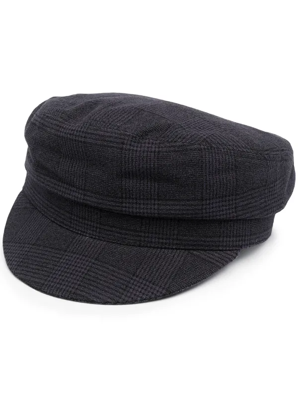 Isabel Marant check-print Cotton Beret 