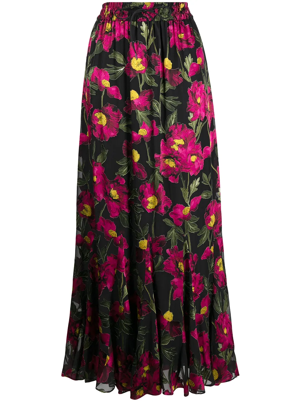 Alice + Olivia Eliza Floral Drawstring maxi-skirt - Farfetch