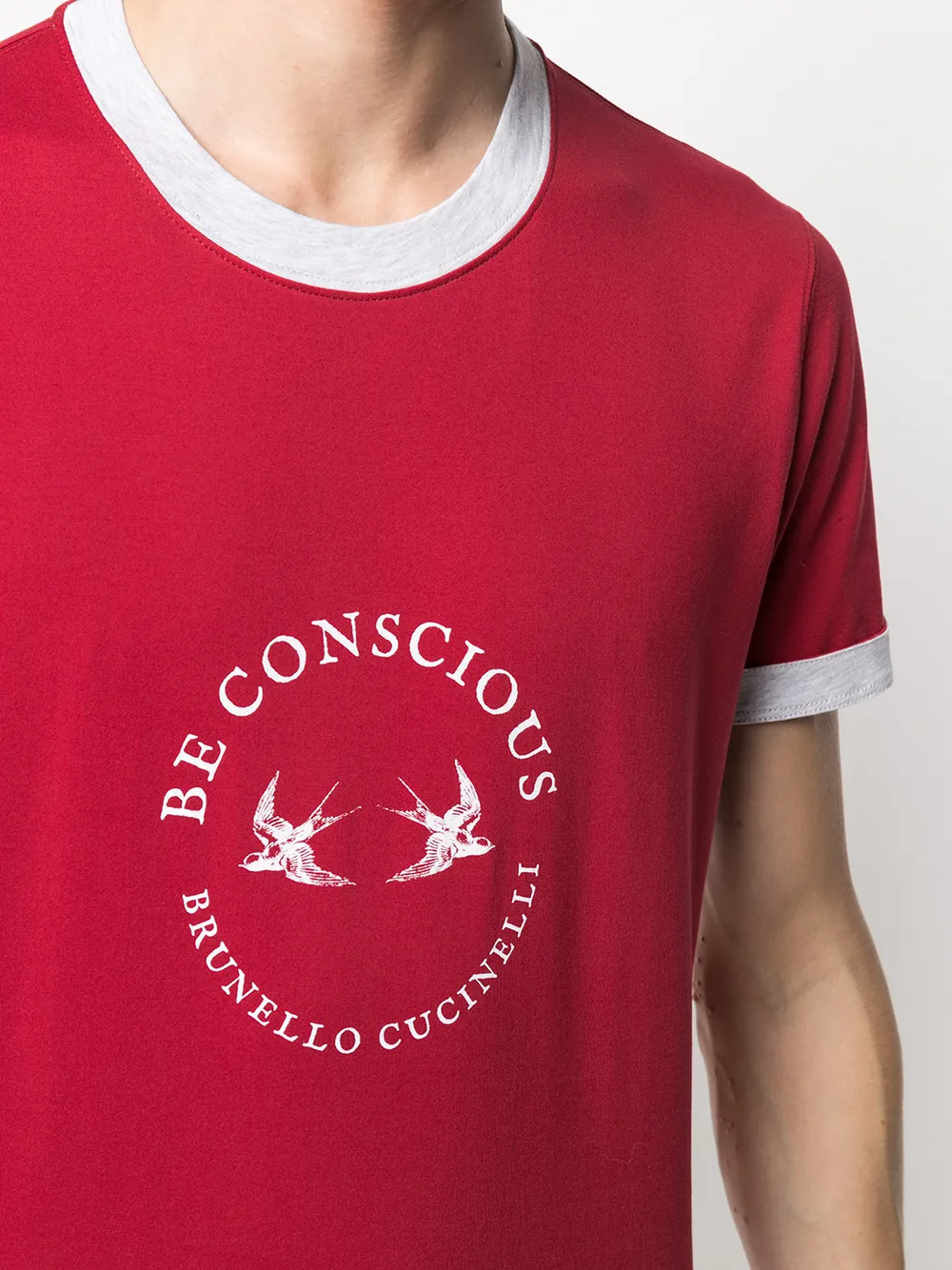 фото Brunello cucinelli футболка be conscious с логотипом