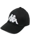 Kappa logo-embroidered cap - Black