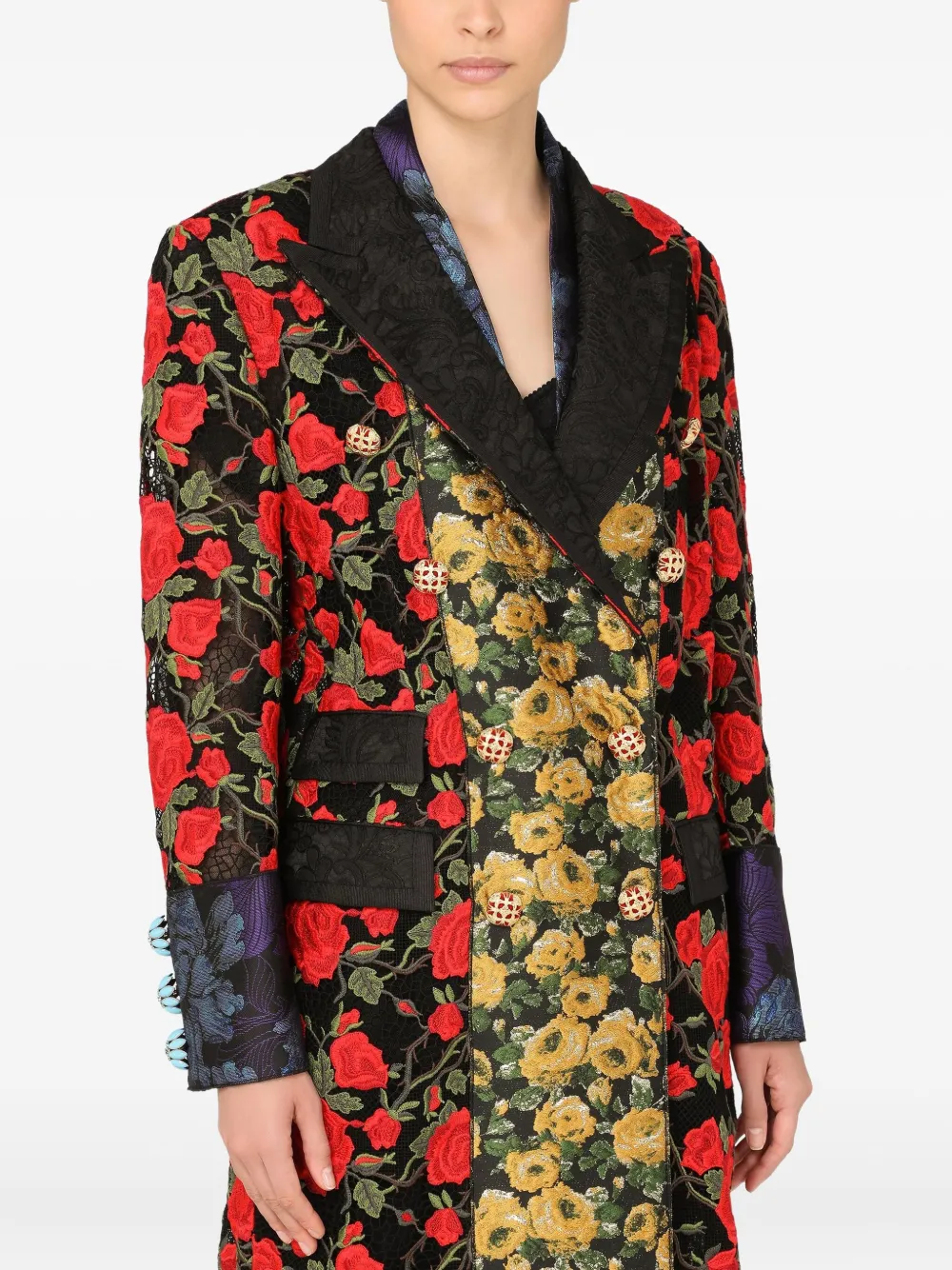 Dolce & Gabbana Vestjas met bloemjacquard Zwart