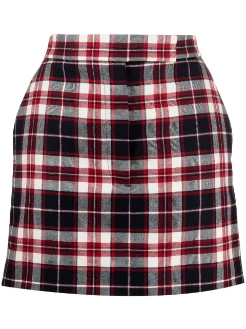 Thom Browne minifalda con motivo de cuadros