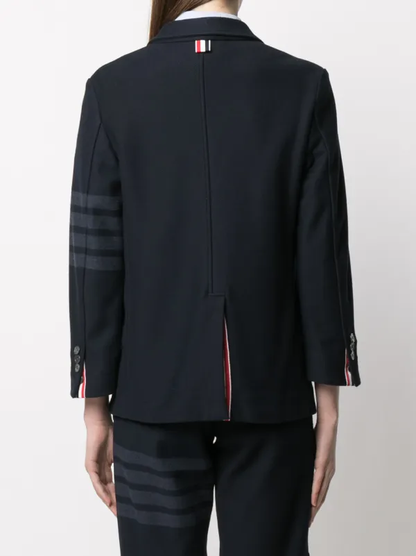 Thom Browne 4-Bar Stripe Twill Sack Jacket | Blue | FARFETCH BH Thom Browne 4-Bar Stripe Twill Sack Jacket | Blue | FARFETCH BH