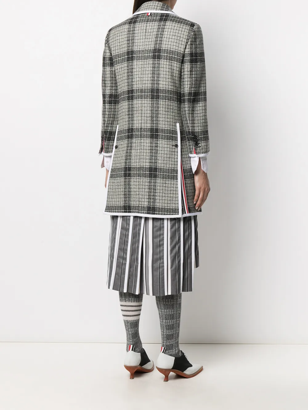 фото Thom browne пальто в клетку windowpane