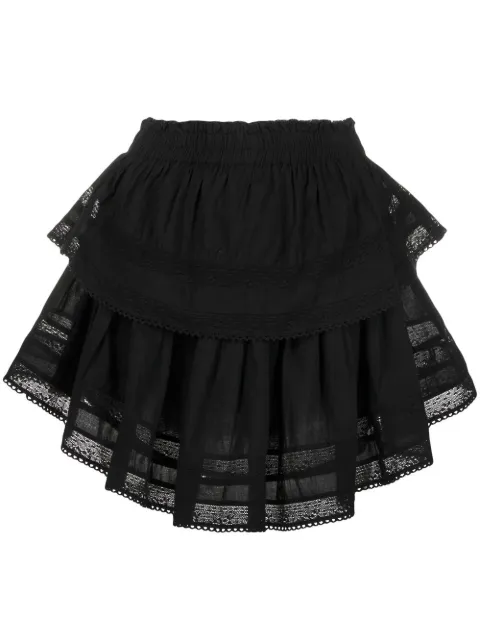 LoveShackFancy — ruffled cotton mini skirt