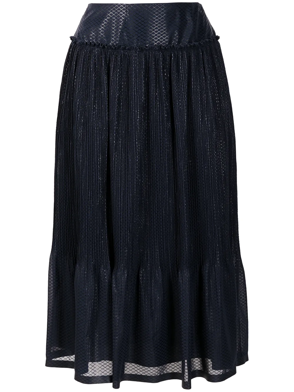 See by Chloé falda midi con volantes - Azul