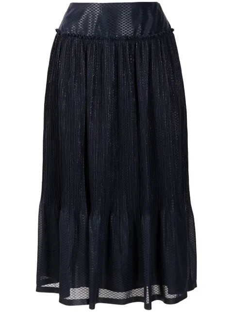 See by Chloé Saia midi com acabamento de babados