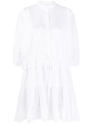 See By Chloé Tiered puff-sleeved Short Dress - Farfetch