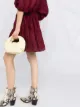 See by Chloé tiered puff-sleeved short dress