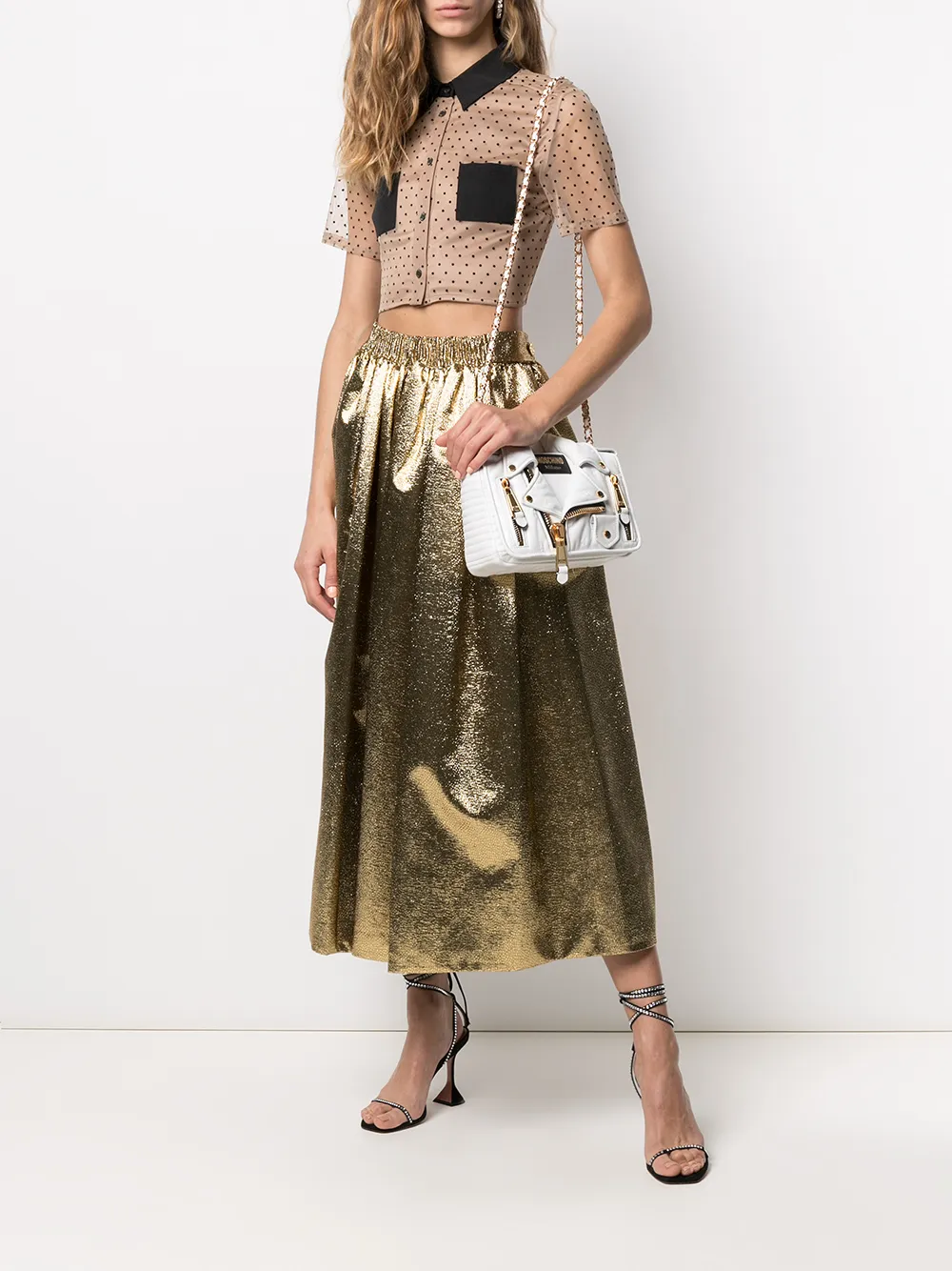 фото Moschino сумка на плечо в виде байкерской куртки