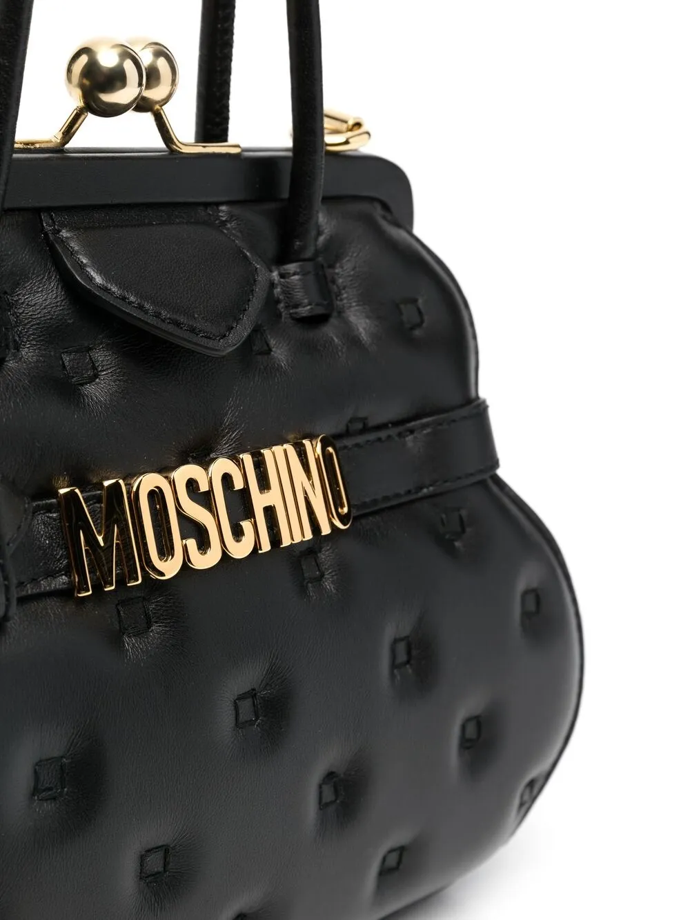 фото Moschino стеганая сумка-тоут с логотипом