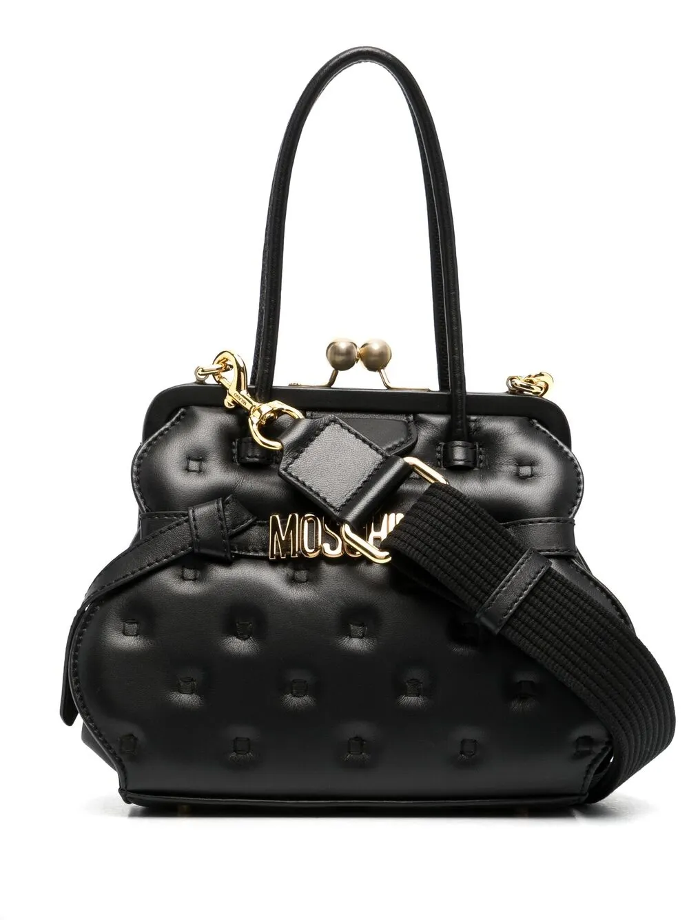 фото Moschino стеганая сумка-тоут с логотипом