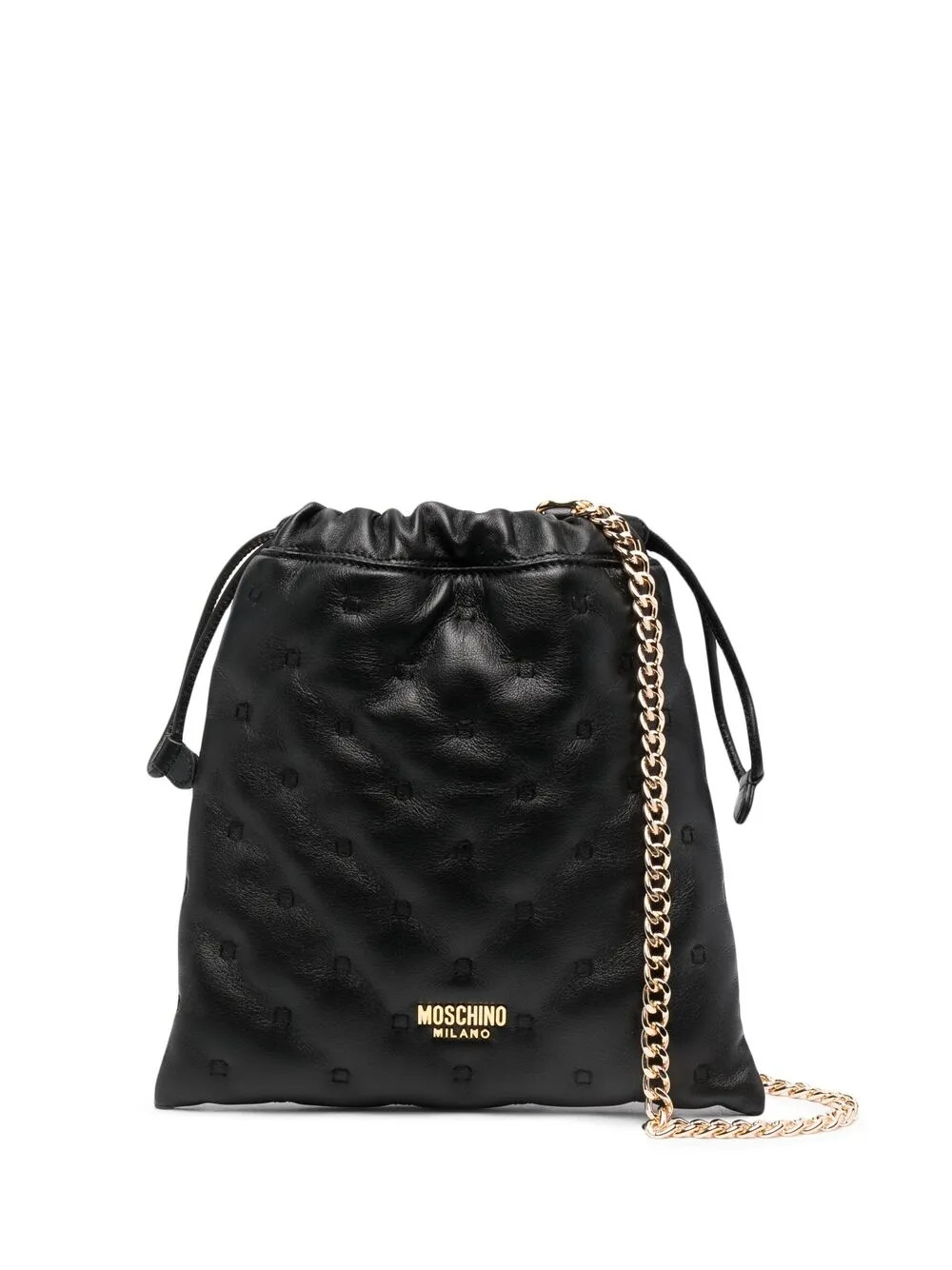 фото Moschino сумка с кулиской и логотипом