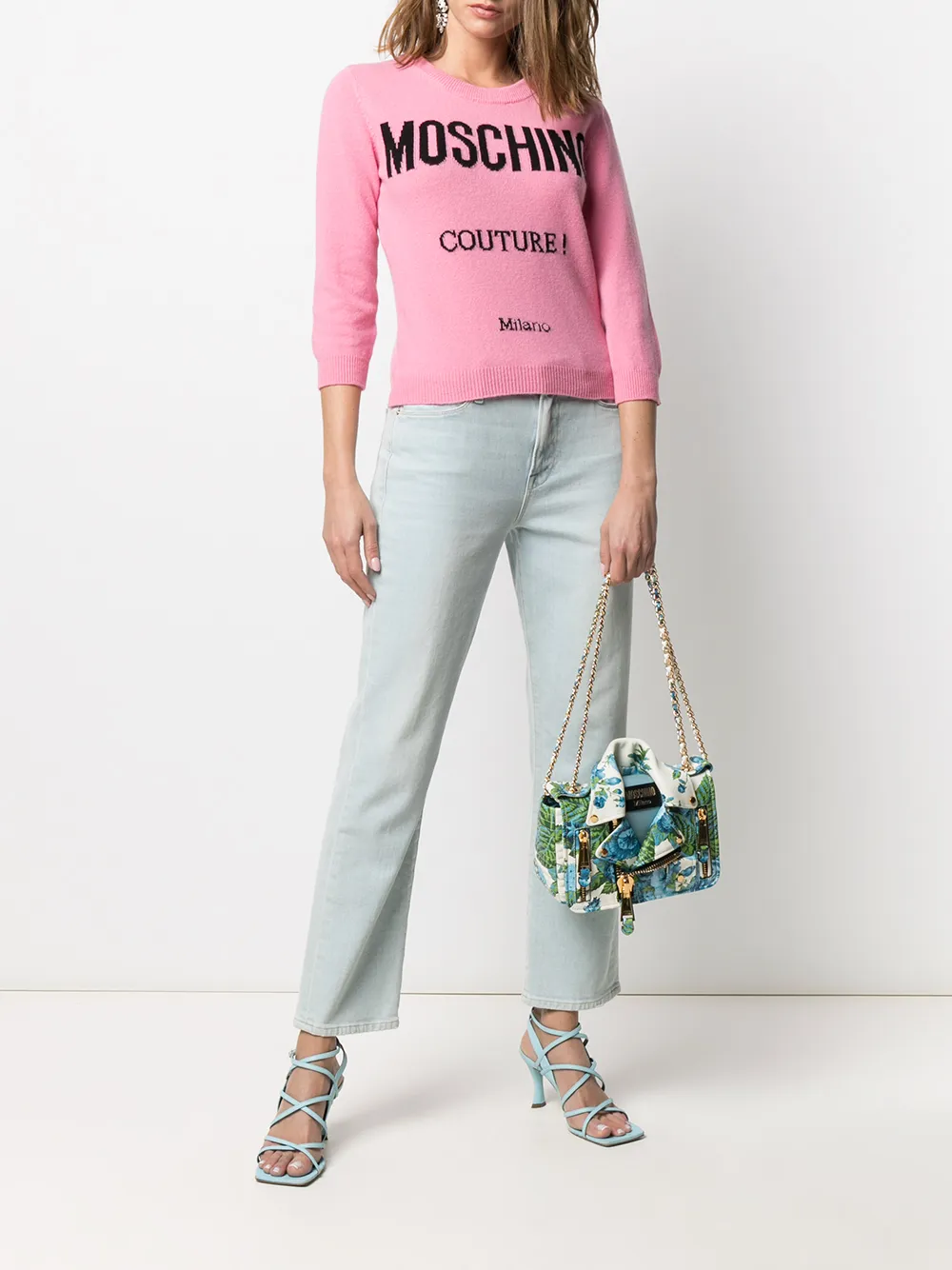 фото Moschino сумка на плечо с цветочным принтом