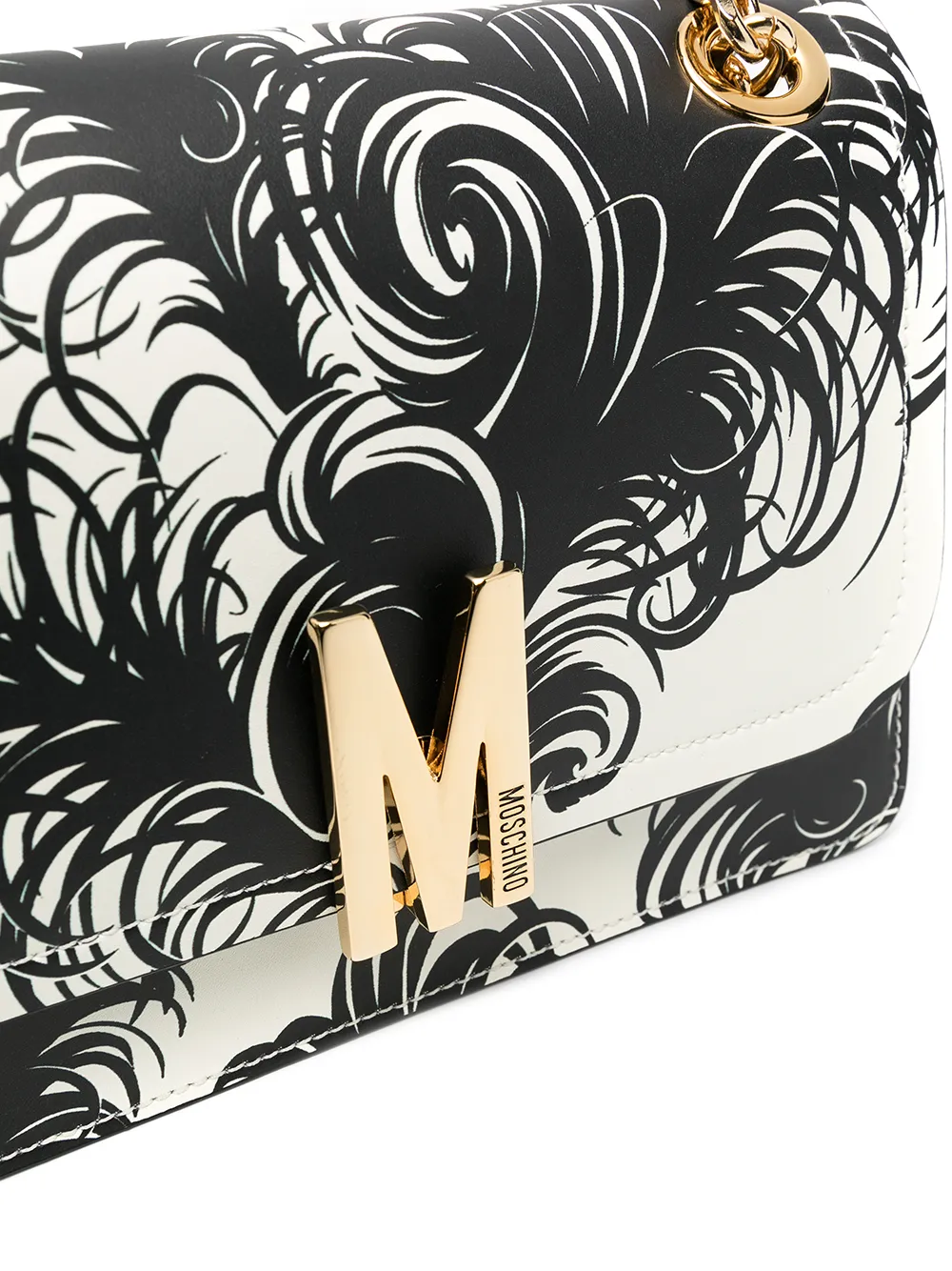 фото Moschino сумка на плечо с принтом и логотипом m