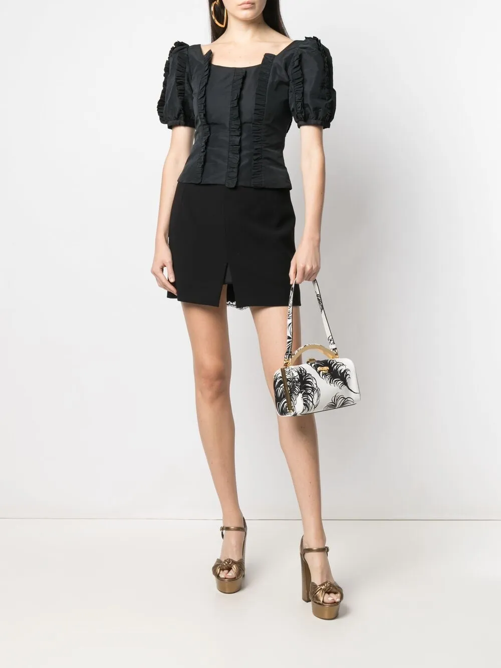 фото Moschino сумка на плечо с перьями