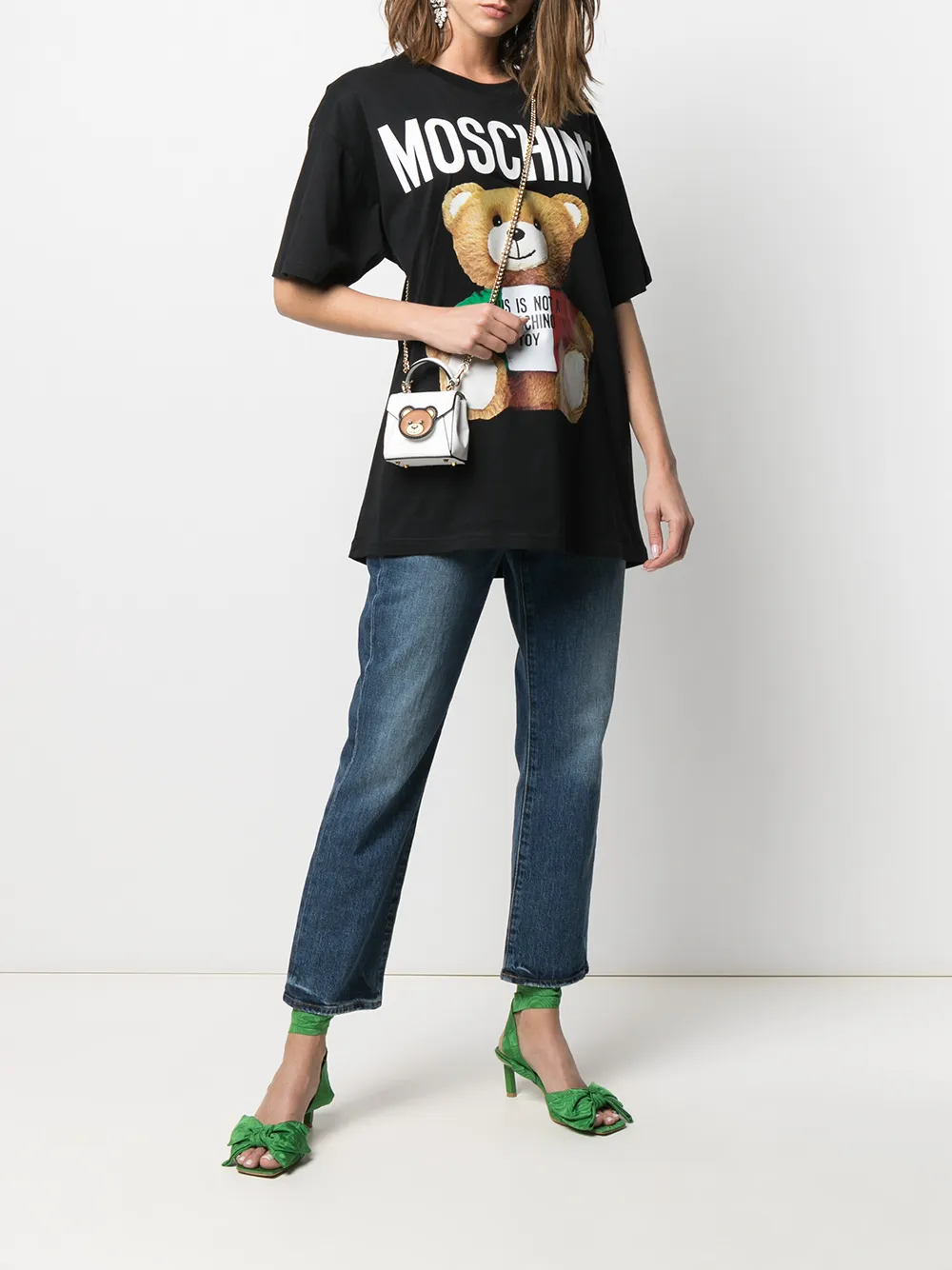 фото Moschino мини-сумка с нашивкой teddy bear