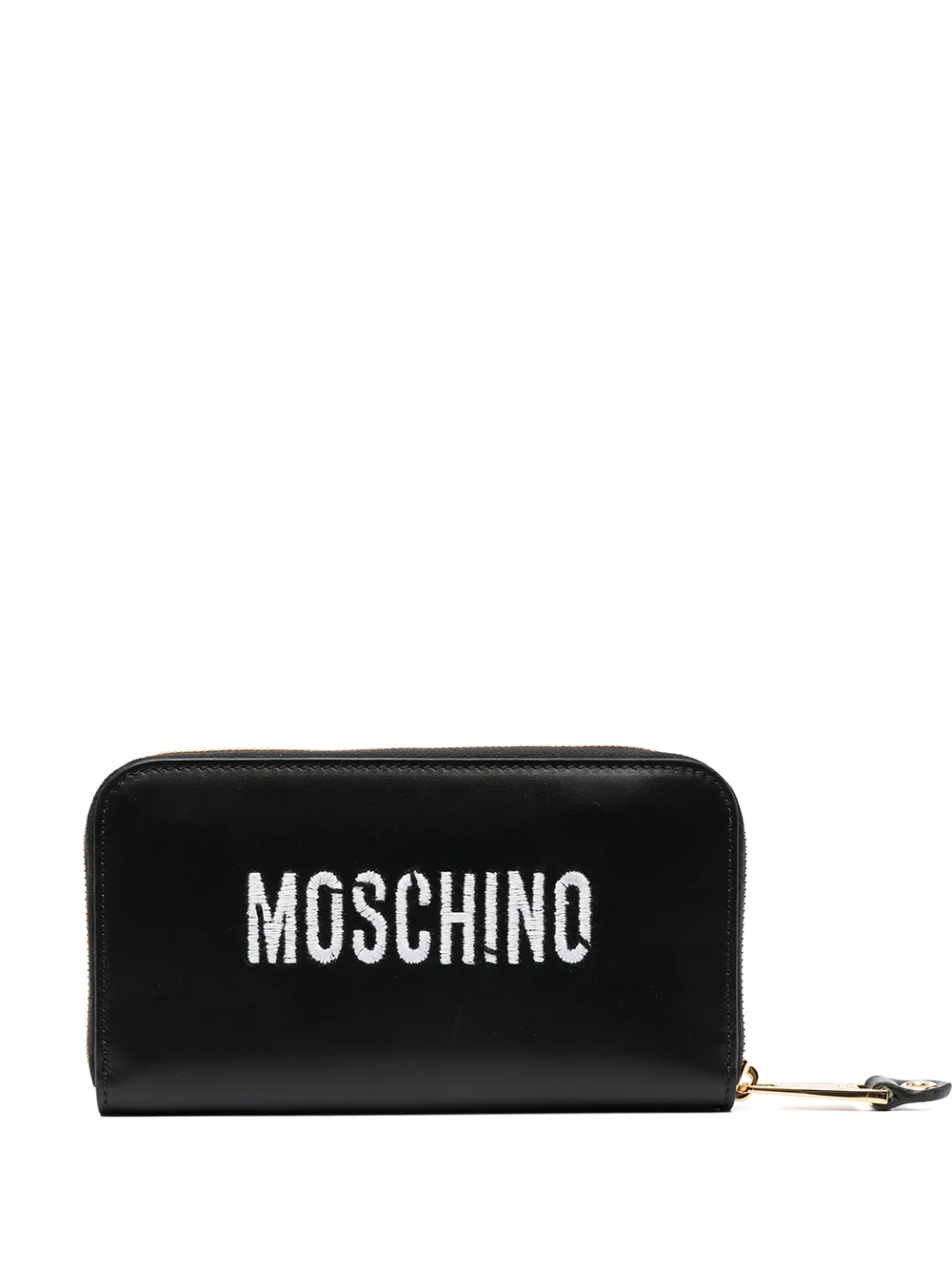 фото Moschino кошелек на молнии с вышитым логотипом