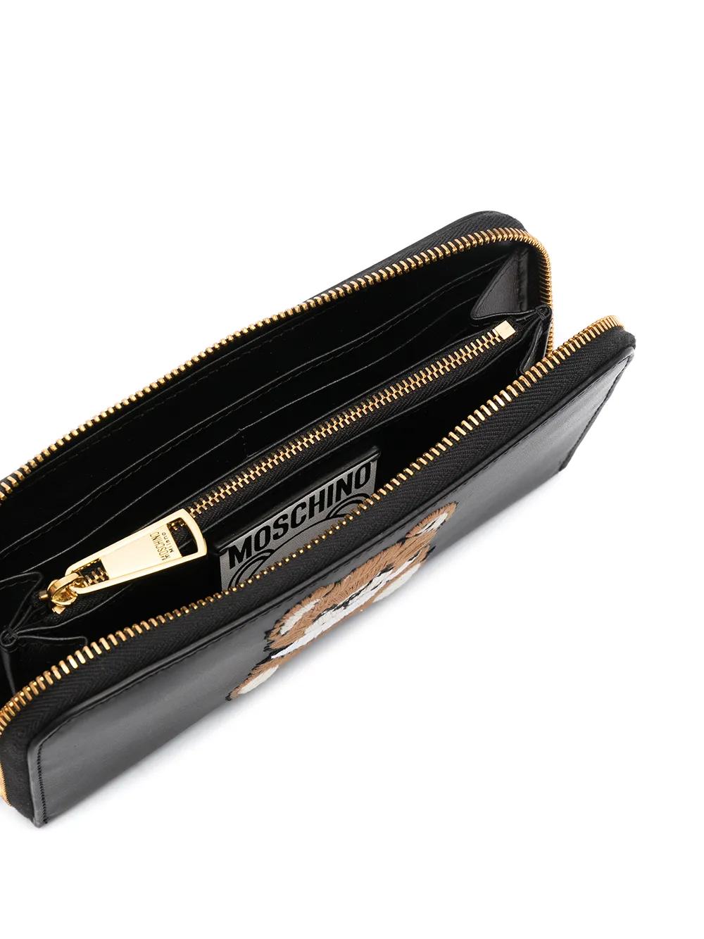фото Moschino кошелек на молнии с вышитым логотипом