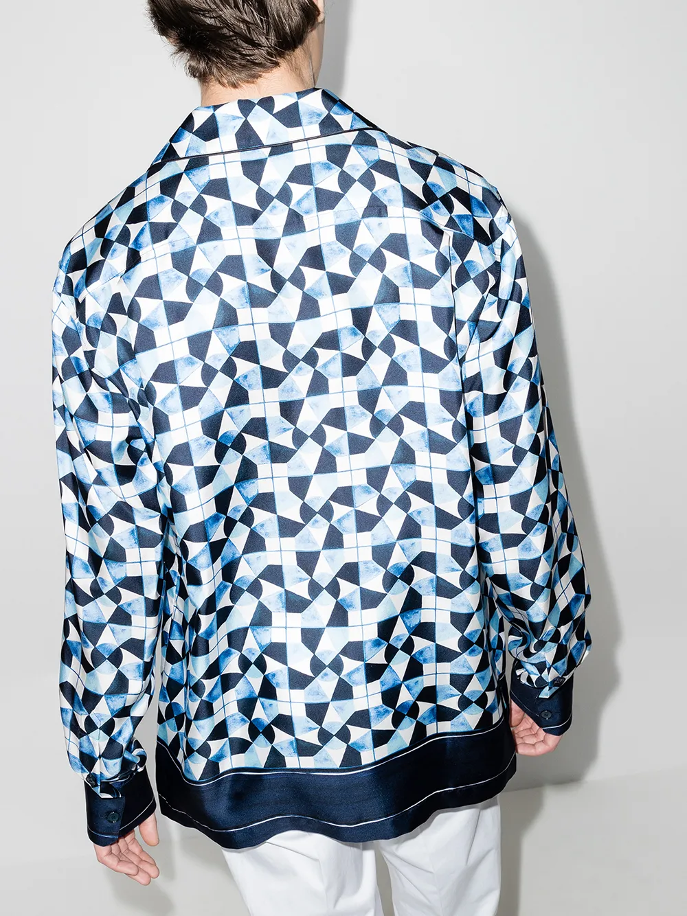 фото Dolce & gabbana пижамная рубашка с геометричным узором