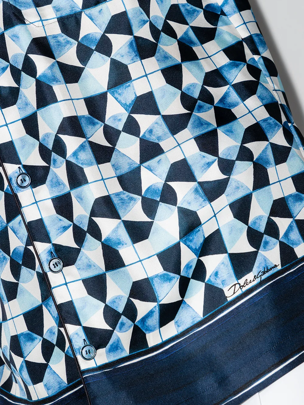 фото Dolce & gabbana пижамная рубашка с геометричным узором